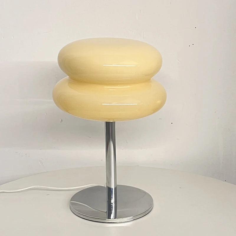 Italian Egg Tart Designer Glass Table Lamp