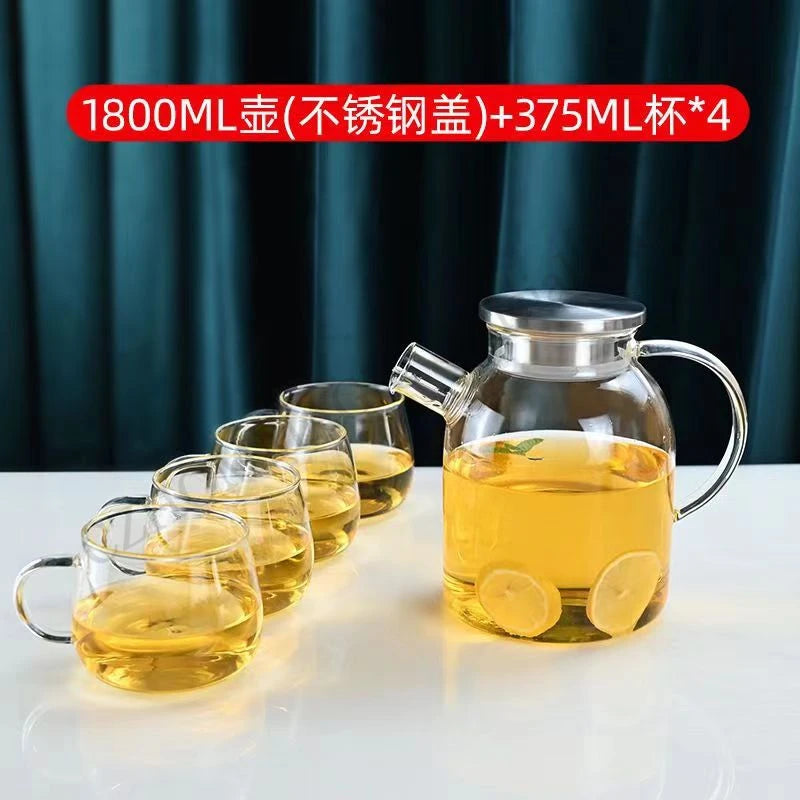 Transparent Borosilicate Glass Pitcher