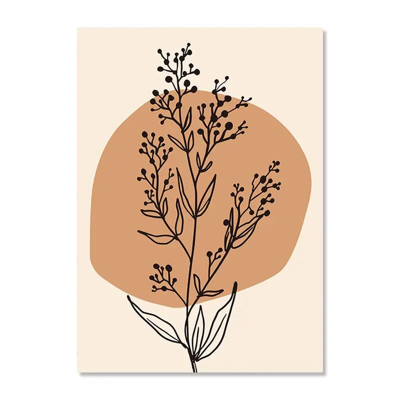 Abstract Lines Botanical Boho Poster