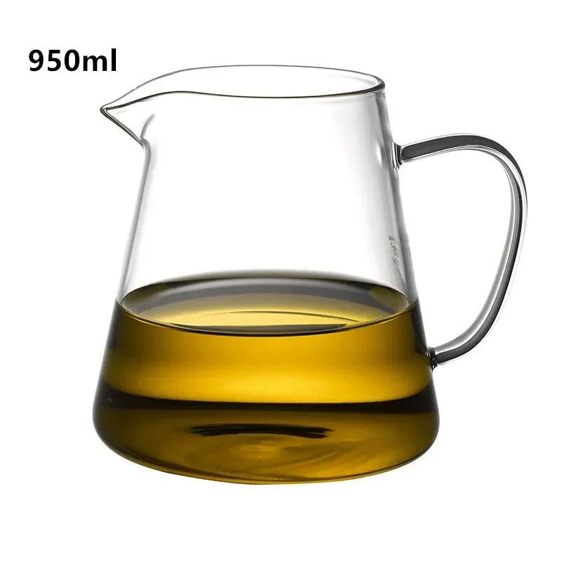 Heat-Resistant Clear Glass Tea Pitcher