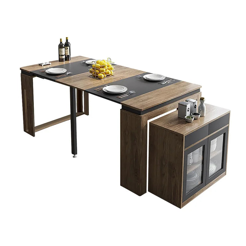 Modern Extendable Dining Table with Storage