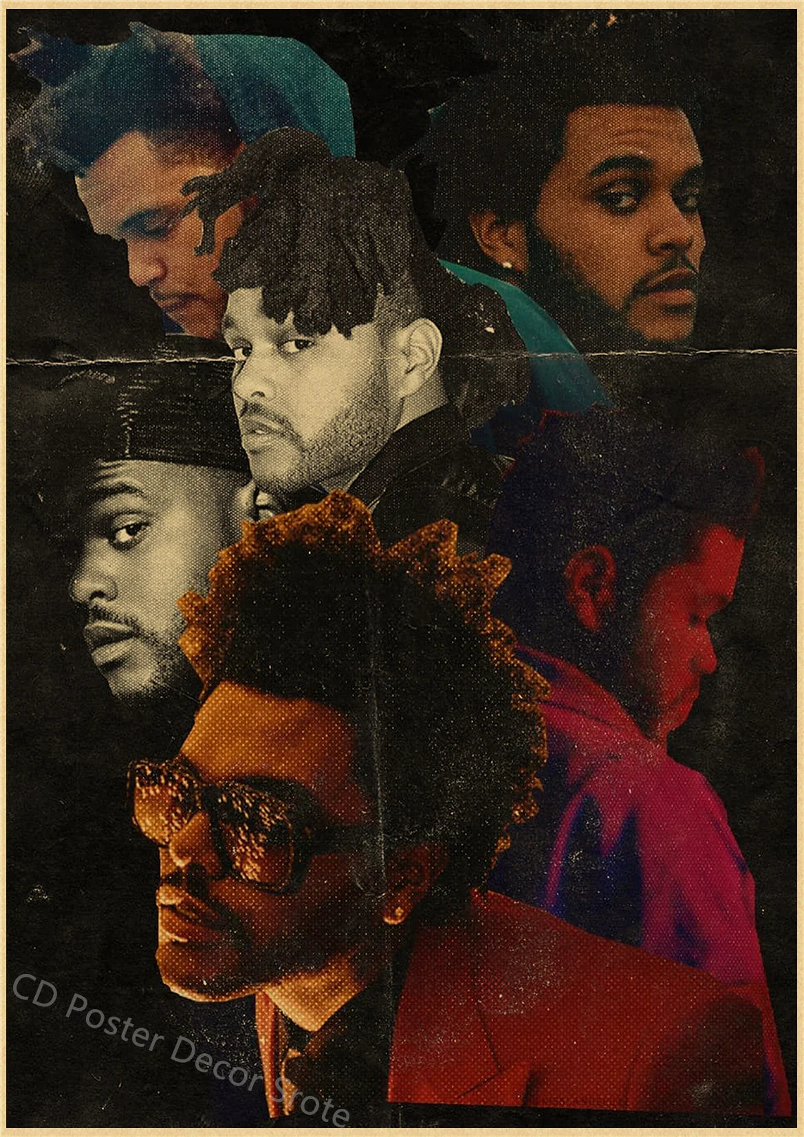 Rapper The Weeknd Retro Poster