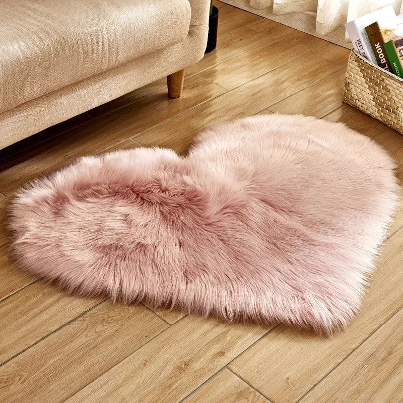 Heart Shape Fluffy Mat