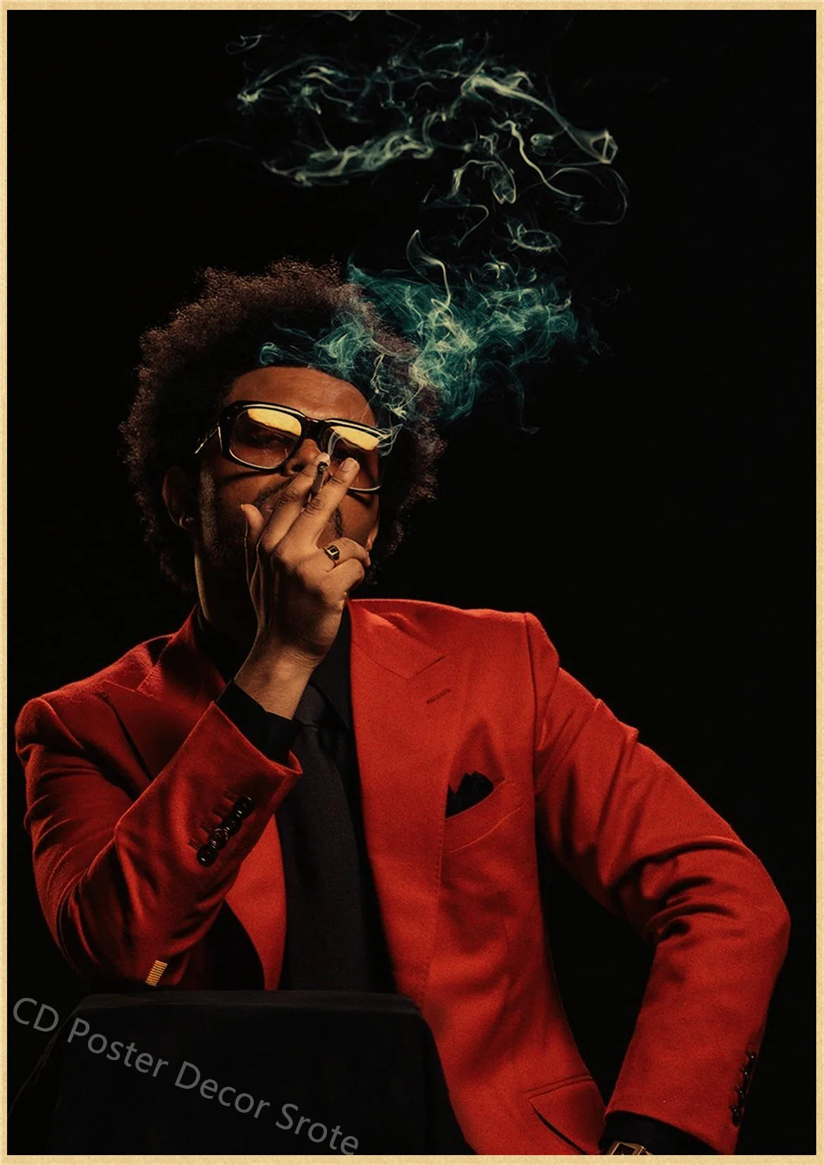 Rapper The Weeknd Retro Poster