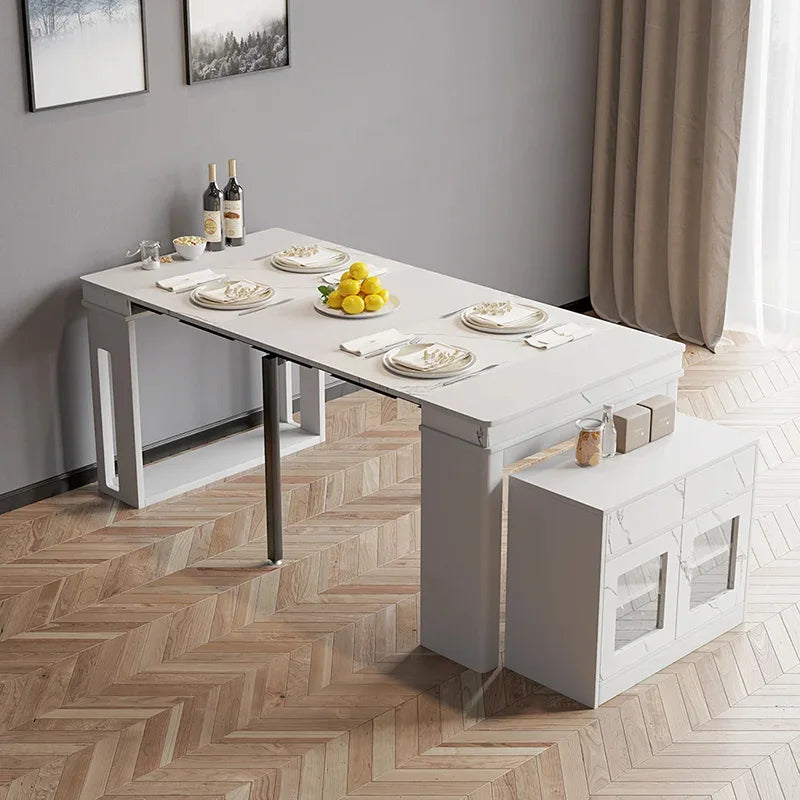 Modern Extendable Dining Table with Storage