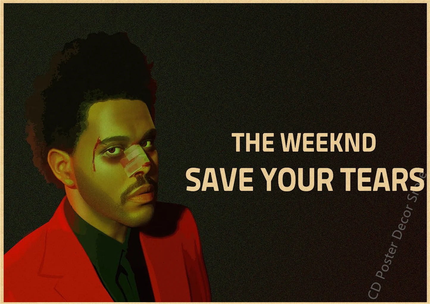 Rapper The Weeknd Retro Poster