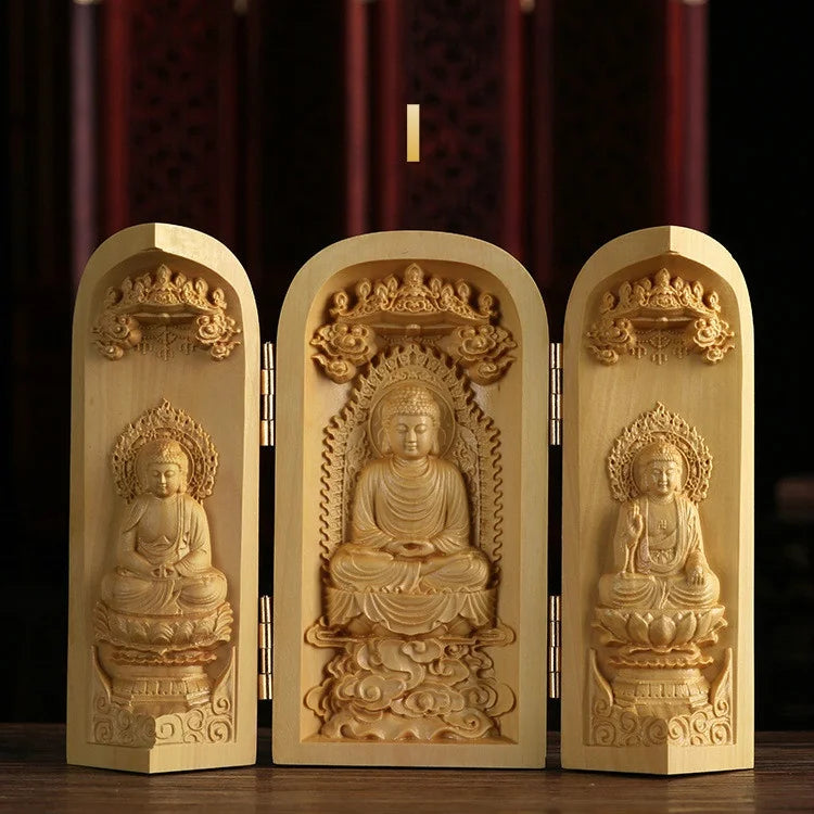 Wood Buddha Sculpture