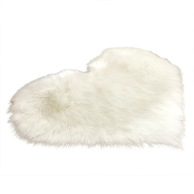 Heart Shape Fluffy Mat